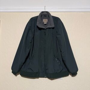 L.L. Bean Men's Dark Green Fleece-Lined Performance Jacket